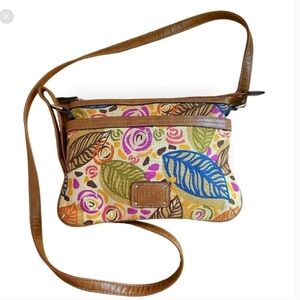 Relic by Fossil Boho Floral Canvas Crossbody Bag – Festival Ready